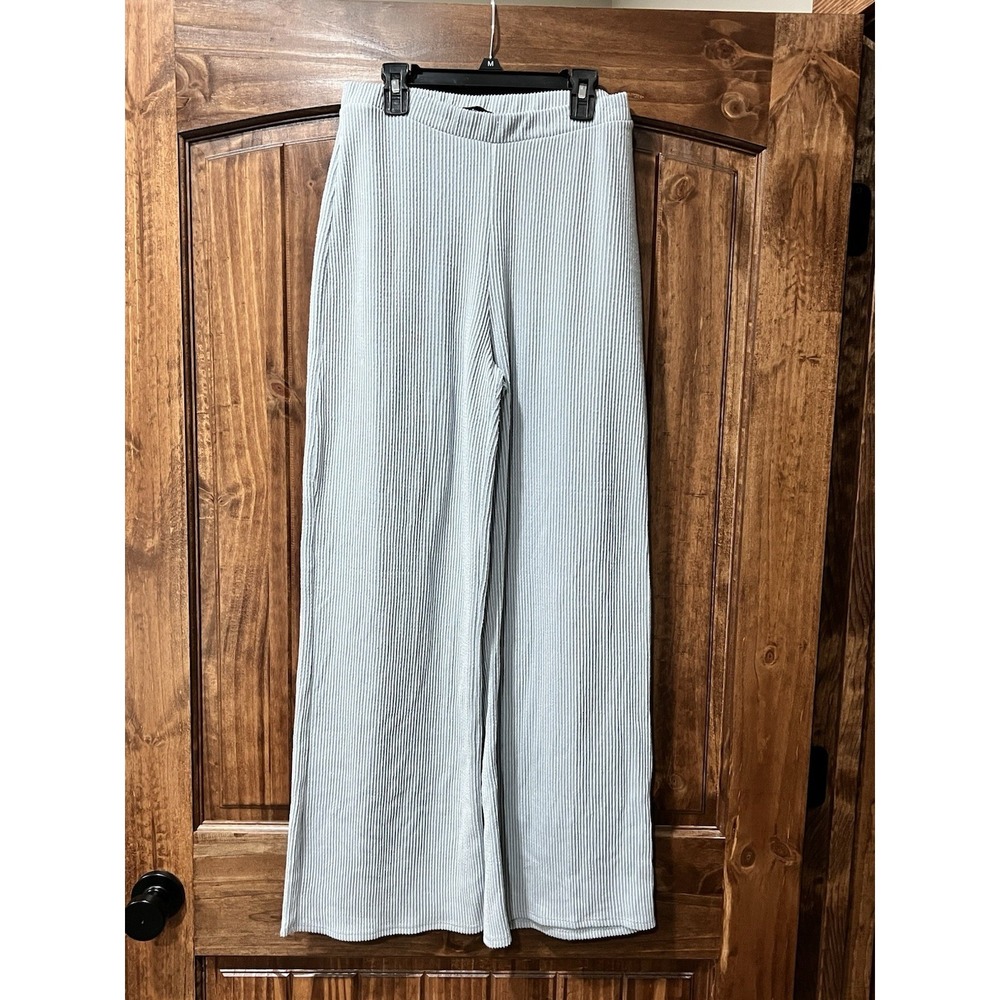 21 Saints Women's Light Green Ribbed Polyester Blend Pants Size Large NWOT